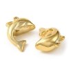090b Złota zawieszka błyszcząca pozłacana 14k delfin